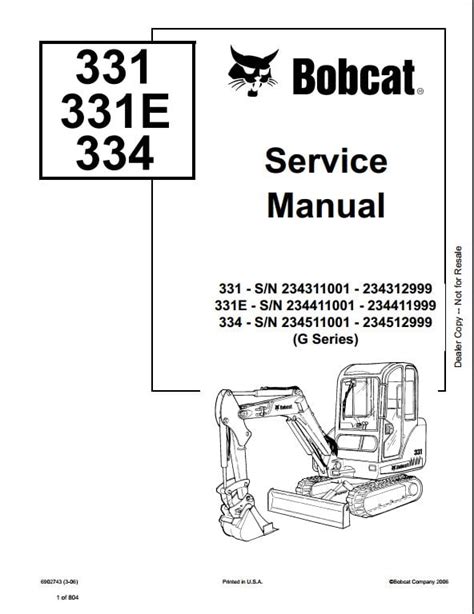 bobcat mini excavator 334 manual